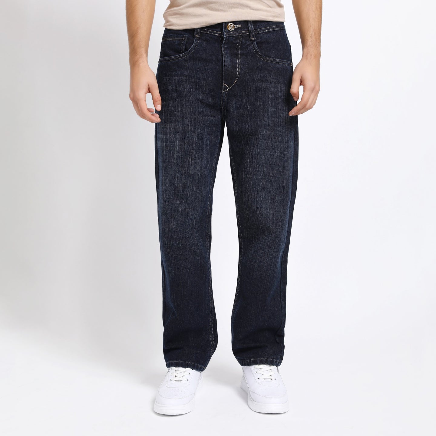GREY BAGGY FIT JEAN TEDDY 4756-1